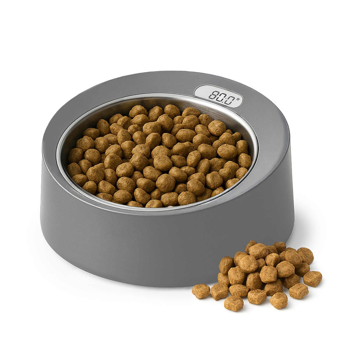 BowlScale Stainless Steel Digital Pet Feeding Bowl