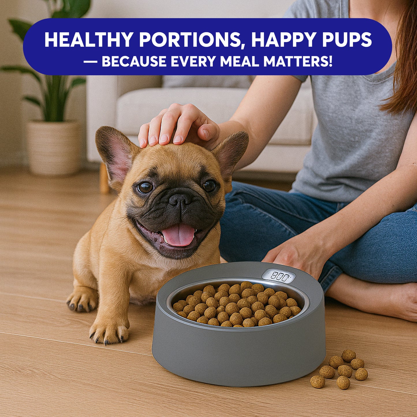 BowlScale Stainless Steel Digital Pet Feeding Bowl
